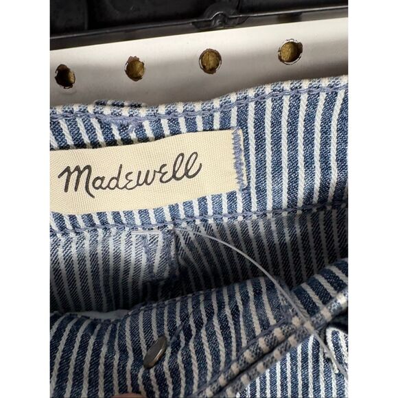 Madewell mid rise 9” skinny railroad stripe jeans size 29 - Picture 12 of 14